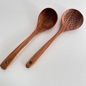 Wooden Kitchen Utensils Set, Cooking Utensils Nonstick Hard Wooden